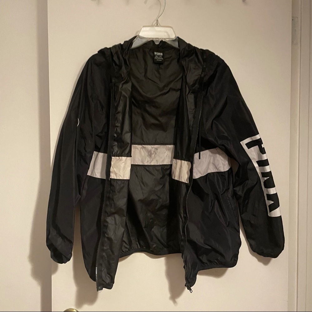 PINK black windbreaker